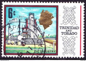 TRINIDAD & TOBAGO 1972 QEII 6c Multicoloured SG342c FU Glazed, Ordinary Paper