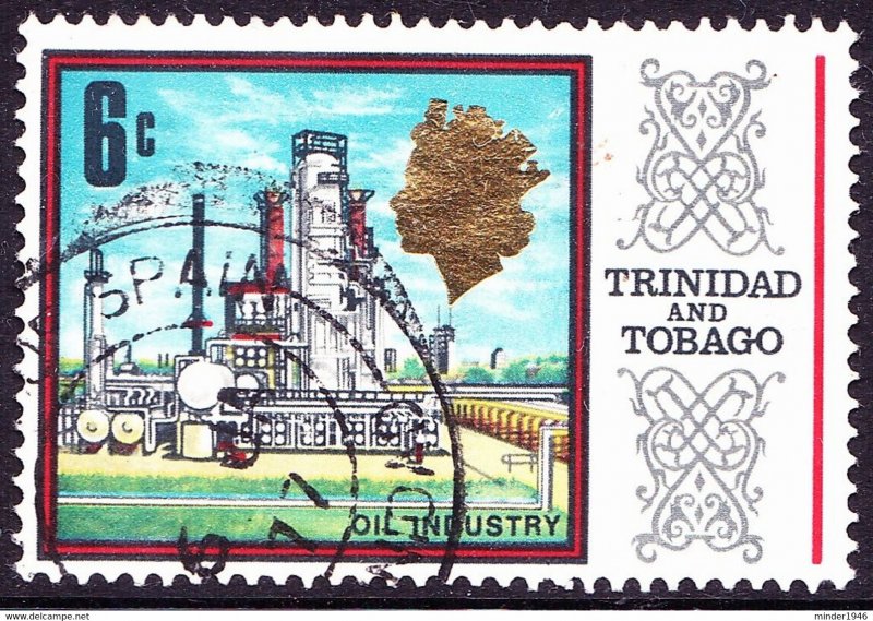 TRINIDAD & TOBAGO 1972 QEII 6c Multicoloured SG342c FU Glazed, Ordinary Paper