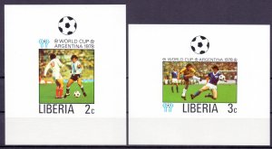 Liberia. 1978. 1061B-66B + 6LB. Soccer world cup. MNH.