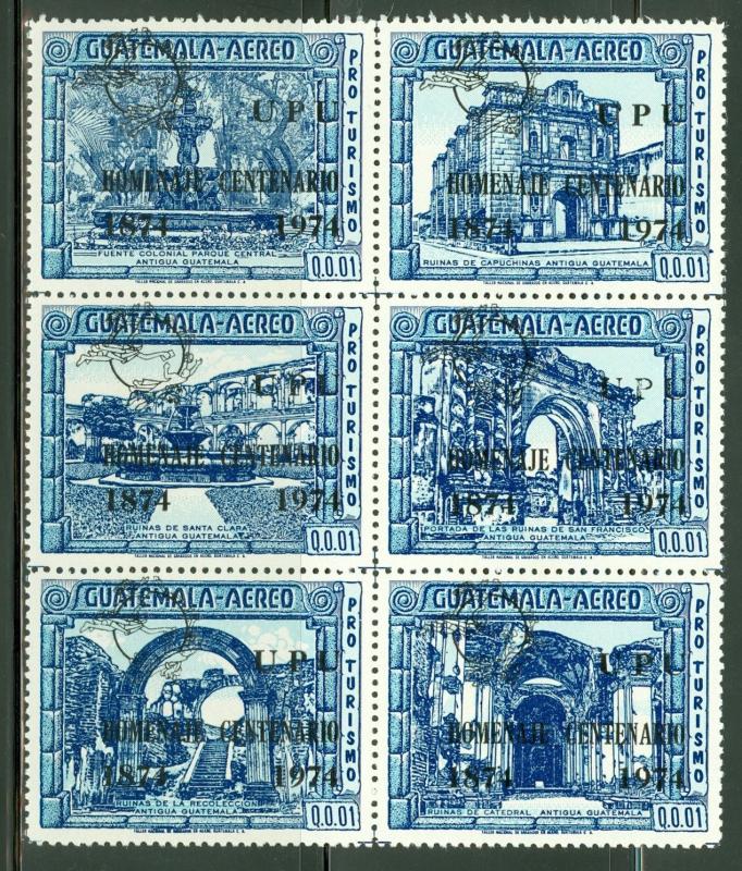 Guatemala Scott #C517-C522 Block of 6 UPU Centenary $$