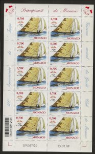 MONACO Sc 2560 NH issue of 2009 - MINISHEET - SHIP