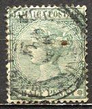 Jamaica; 1885: Sc. # 16a: O/Used Single Stamp