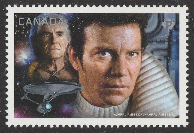 Canada 2983a Star Trek Admiral James T Kirk 'P' single MNH 2017