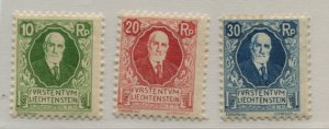 LIECHTENSTEIN   B1-3   MNH  SMALL GUM SKUFF ON B3