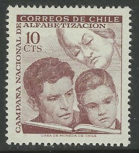 CHILE 1966 LITERACY CAMPAIGN Issue Scott No 359 MNH