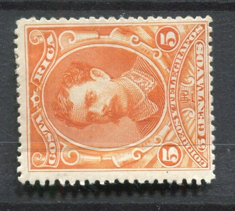 COSTA RICA; 1889 early classic Soto issue fine Mint 5c. value