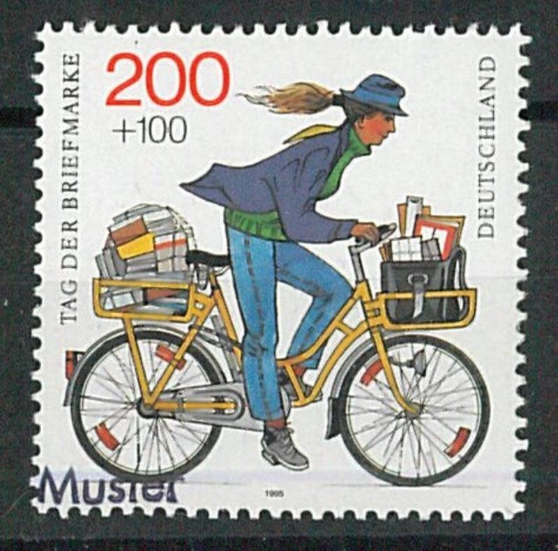 60822 -  GERMANY - STAMP with MUNSTER overprint 1995 -   SPECIMEN - BICYCLE