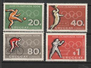 URUGUAY #722-5 MINT COMPLETE NEVER HINGED