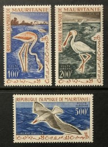 Mauritania C14-C16 Complete Mint H Set, 1961, Birds