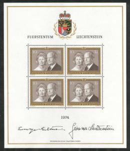 LIECHTENSTEIN Royalty sheet Scott 557 MNH** 1974 CV$32