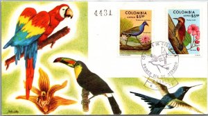 SCHALLSTAMPS COLOMBIA 1977 POSTAL FDC PICT CACHET COVER COMM SPECIAL CANC BOGOTA