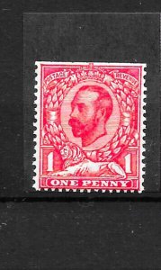 GB KGV, SG336. 1d.Scarlet (Die B). Wmk. Simple Cypher. Booklet stamp. MNH