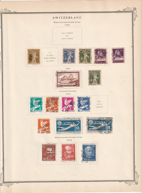 Switzerland Collection A - 10 Scans, All the stamps are in the scans.
