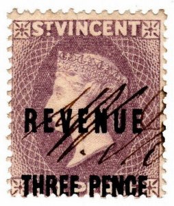 (I.B) St Vincent Revenue : Stamp Duty 3d on 6d OP