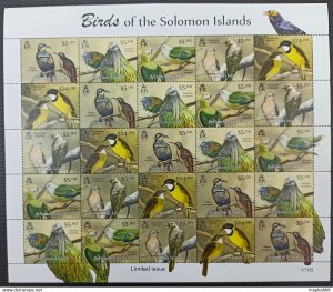 2013 Solomon Islands Birds Fauna #1571-74,1579 ! Unique Big Sh ** Qw55