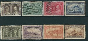 Canada  96-103 SG 188-95 Quebec Tercentury Used F/VF 1908 SCV $694.00