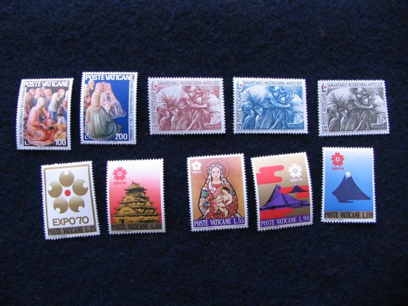 Vatican City – 1964, 70 & 75 – Three (3) Beautiful Sets