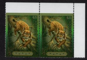 Latvia   #659  2006 MNH lynx   pair