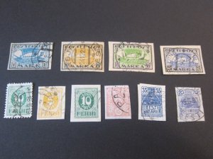 Estonia 1919 Sc 28-37 set FU