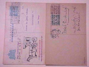 NETHERLANDS  GREAT BRTAIN 1923 ROYAL MAIL x2 CARDS