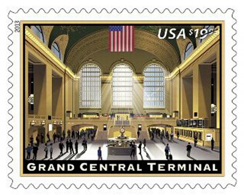 Grand Central Terminal 19.95 Express Mail Postage Stamp Scott 4739