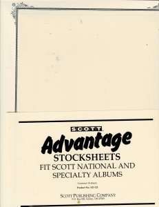 Scott Advantage Stocksheet Pages for for 2 Post and 3 Ring Scott Albums