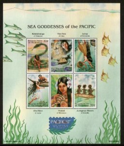Micronesia 1997 - Pacific Sea Goddess - Sheet of 6 Stamps - Scott #261 - MNH