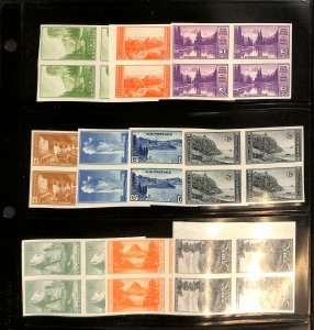 United States Postage Stamp, #756-765 National Parks Mint Blocks, 1935 (BD)