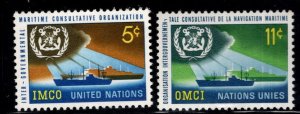 United Nations UN Scott 123-124 Ship Stamp set MNH**