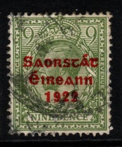 IRELAND SG61a 1922 9d PALE OLIVE-GREEN USED