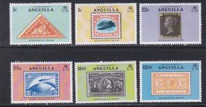 Anguilla # 349-354, Sir Rowland Hill, Stamp on Stamp, NH, 1/2 Cat.