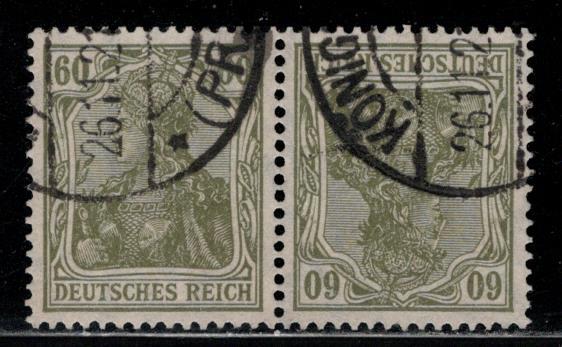 Germany Scott # 126a, used, tete beche, K4