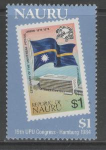 NAURU SG299 1984 UPU CONGRESS $1 MNH