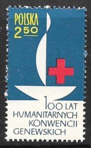 POLAND 1963 RED CROSS Issue Sc 1133 MNH