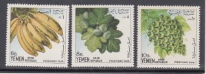 Yemen # 234G-234I, Fruit, High Values, Mint NH, 1/3 Cat.