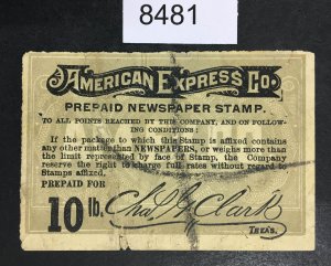 US STAMPS # 1j AMERICAN EXPRESS LABELS CV. $ LOT #8481
