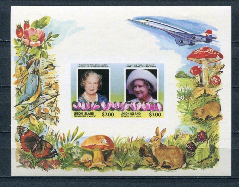 Union Island Souvenir Sheet Imper Queen Mother MNH Proof/Essay?4050