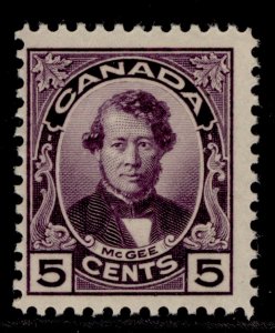 CANADA GV SG271, 5c violet, LH MINT.