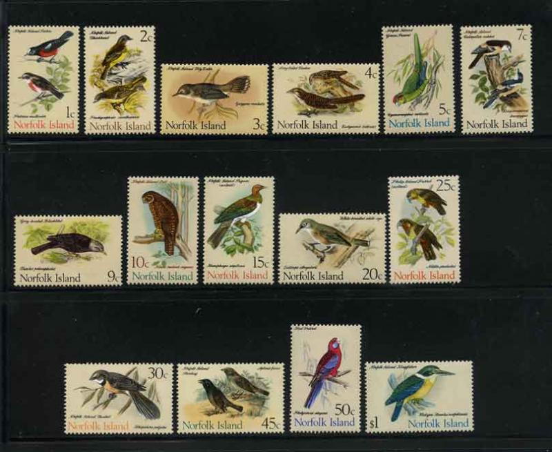 Norfolk Island Scott 126-140! Birds! Complete Set MNH!