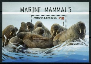 Antigua & Barbuda Stamps 2016 MNH Marine Animals Walrus Wild Animals 1v S/S