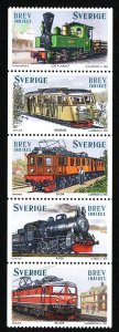 Sweden 2006 Booklet Pane Trains. MNH