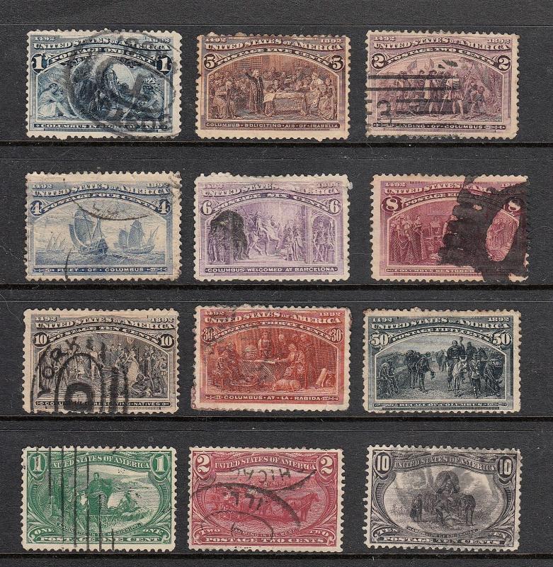 US 1898 Commemorative Stamps Used