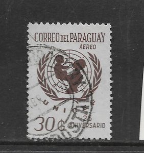 Paraguay 1382 U 1971 UNESCO and Paraguay Emblems, Globe, Teacher and Pupil