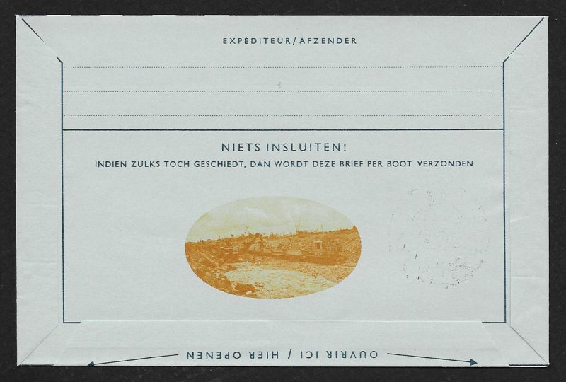 SURINAME Aerogramme 15c Industrial Building 1968 Paramaribo Cancel!