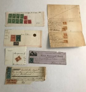 6 revenue docs and pieces with stamps 1860s-1920s [S.179]