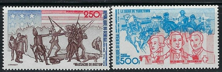 Senegal C141-42 MNH 1975 American Bicentennial (an3472)