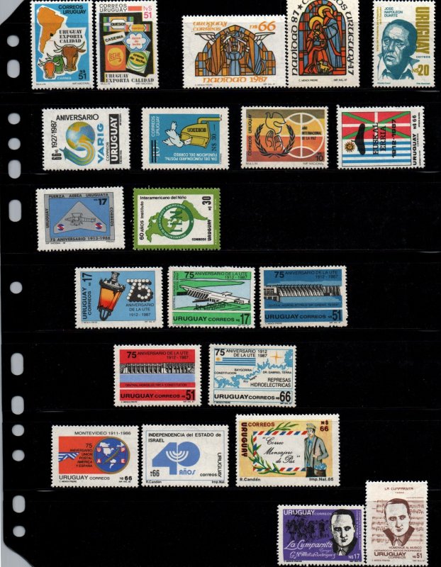 Uruguay 1986 - 1990 complete stamp collection MNH **