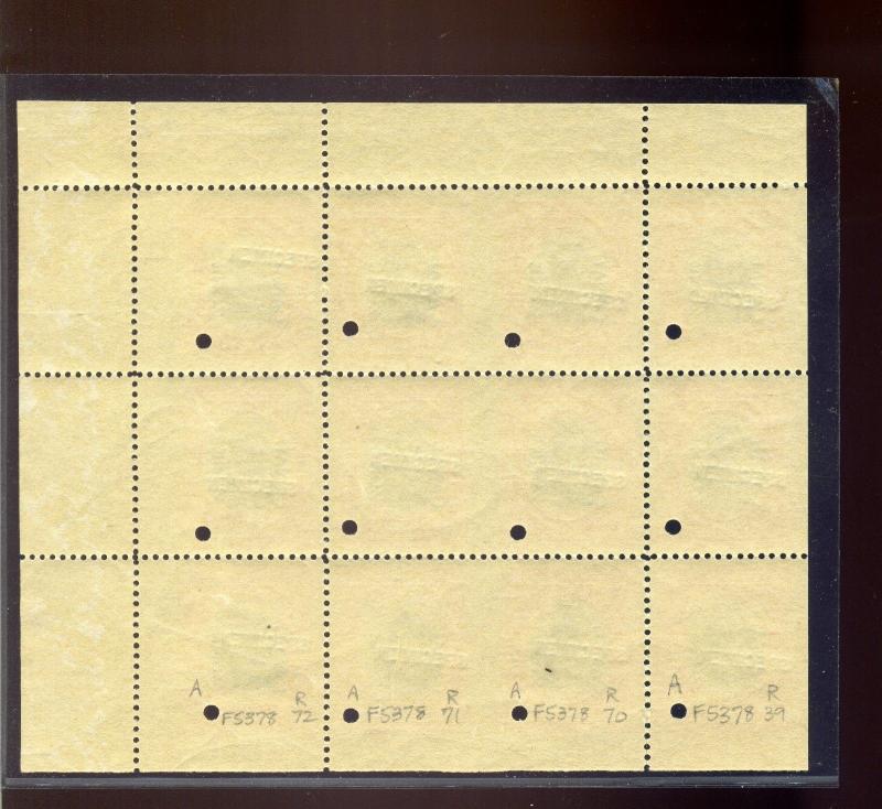 Canal Zone Scott #39cS Var Mint Specimen Booklet Pane of 12 Stamps (CZ39-bpS)