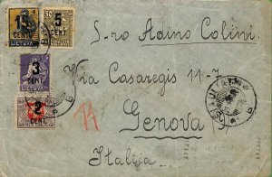 ad5928  - LITHUANIA - Postal History - REGISTERED COVER to ITALY