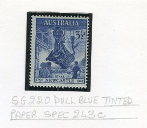 AUSTRALIA; MINT MNH, Positional single Detail see scan,1947 Newcastle issue 3.5c